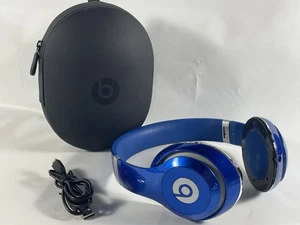 Beats B0501 Studio Wireless Headphone Noise Cancelling Blue W/Case, Needs Pads! - Picture 1 of 12