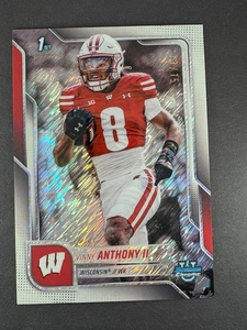 2025 Bowman Chrome U - Vinny Anthony II #171 - 1st Bowman White Shimmer /15 - Bild 1 von 2