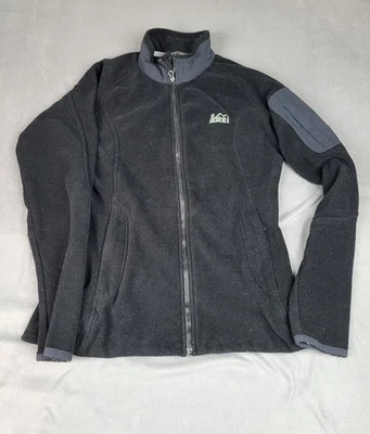 Chaqueta cooperativa REI para mujer mediana negra ligera utilitaria cremallera completa Gorpcore Foto 1 de 4