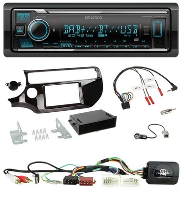 Kenwood Bluetooth Lenkrad DAB USB Autoradio für Kia Rio UB ab 03/2015 piano schw - Bild 1 von 4