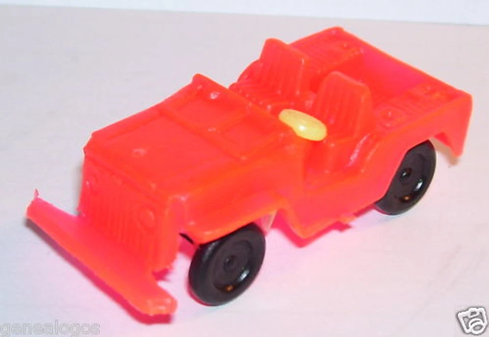 Rara IMPALA 1/60 Made Mexico Jeep Militare Rosso Neon - Immagine 1 di 1