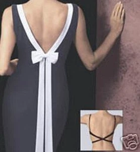 FASHION FORMS 4101 LOW BACK BRA STRAP WHITE - Picture 1 of 1