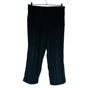 Soft Surroundings Womans Sz PXL Pants Black Stripe Stretch Waist Size Zip  - Picture 1 of 7