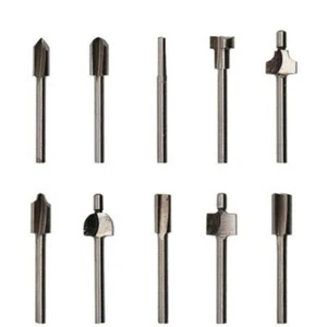 10 PCS. HSS Fräser-Set Holzfräse CNC Fräsen Oberfräse für Dremel, Proxxon e U1A3 - Bild 1 von 5