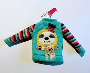 Target Wondershop Sloth Blue Ugly Christmas Sweater Ornament on Hanger 2019 - Picture 1 of 1