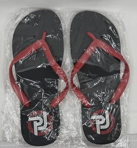 Pearl Jam Flip Flops Red/Black Size Medium (41) BRAND NEW EDDIE VEDDER 1996 Tour - Picture 1 of 4