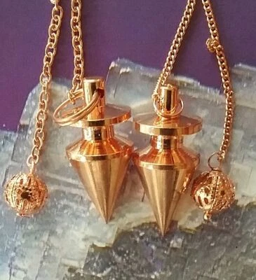 2 COPPER DOWSING PENDULUM, Copper Pendulum, Pendulum Set, Divination Pendulum - Image 1 of 2