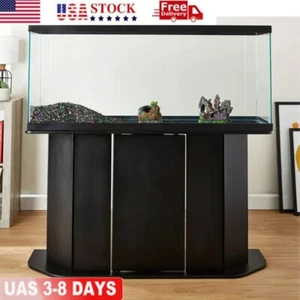 Rectangular Wood Aquarium Stand Fish Water Tank Cabinet Storage Holder 38/55 Gal - Picture 1 of 10