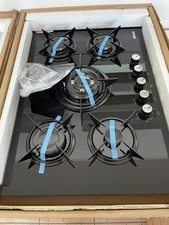 PIANO COTTURA 75 INCASSO GAS METANO O GPL VETRO NERO 5 FUOCHI LUXELL