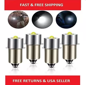 4Pcs P13.5S 3-12V LED Flashlight Bulbs Upgrade Work Lamps for Maglite Cell 3200K - Picture 1 of 11