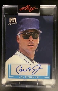  CAL RIPKEN JR Leaf AUTO /25 Baltimore Orioles Legend Hall of Fame HOF - Picture 1 of 2