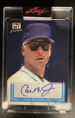  CAL RIPKEN JR Leaf AUTO /25 Baltimore Orioles Legend Hall of Fame HOF - Image 1 of 2