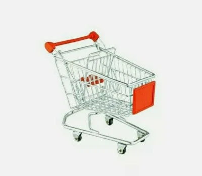 APOLLO  MINI SHOPPING CHROME PLATED TROLLEY GIFT  KIDS FUN BIRTHDAY GIFT XMAS . - Image 1 of 2