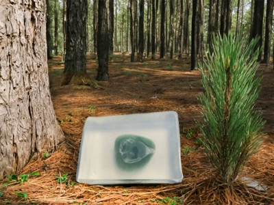 Heart Chakra Soap Bar With Aventurine Crystal Pine And Cedar Scented - Image 1 of 4