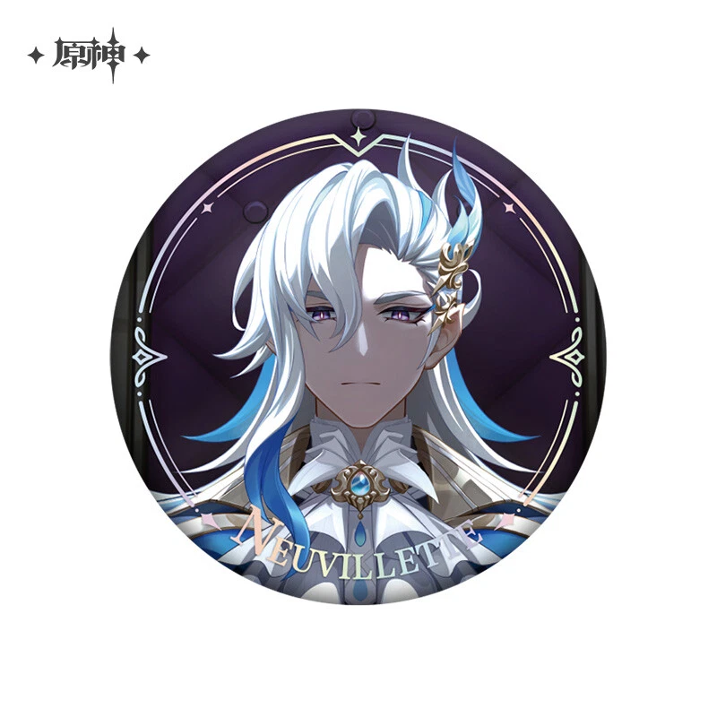 miHoYo Genshin Impact Badge Neuvillette Character PV Emblem Official Goods Anime - Image 1 of 1