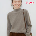 New Womens Faux Cashmere Woolen Jumper Sweater Tops Shirts T-Shirts Turtle Neck