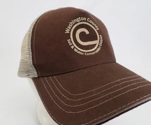 Washington County Soil & Water Conservation District Hat Cap TN Trucker Brown - Picture 1 of 6