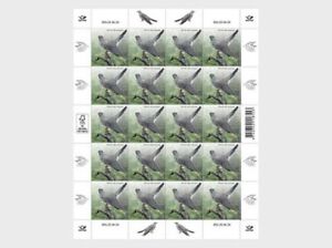 Estonie 2024 oiseau coucou commun couculus canorus oiseaux oiseaux 20v FEUILLE COMPLÈTE