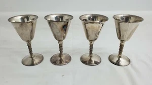 VINTAGE F.B ROGERS SILBER TELLER 5,25" WEINKELCHE JUGOSLAWIEN - Bild 1 von 12