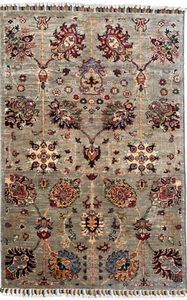 131 x 84cm Vintage Handmade Afghan Carpet Traditional Ziegler Oriental Wool Rug - Picture 1 of 24