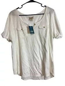 LUCKY BRAND WHITE SHIRT FOR WOMEN SIZE XL - Picture 1 of 4