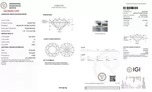 Round Excellent Cut 1.80 cts G VS1 IGI Certified CVD Lab Grown Loose Diamonds - Picture 1 of 12