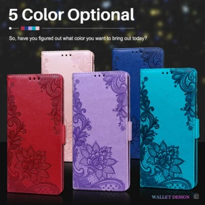 Leather Wallet Case for iPhone 12 13 14 15 16 11 Pro Max 7 8 Plus XS Flip Cover - Picture 1 of 17