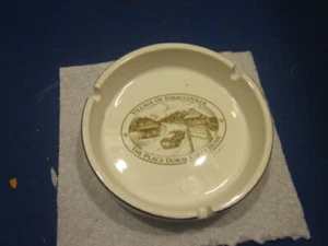 VINTAGE GLASS ADVERTISING TOBACCO ASHTRAY - TOBACCOVILLE PLACE DORAL CALLS HOME - Picture 1 of 3