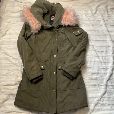 Women's 1 MADISON EXPEDITION Vegan Fur Hooded Parka Coat Jacket  H43 Sz S - Image 1 of 4