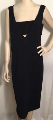NWT Derek Lamb 10 Crosby SZ 4 Navy Black Dress Foto 1 de 4