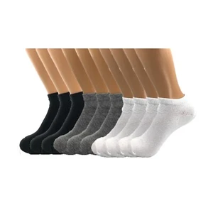 Woman Athletic Running Low Cut No Show Sock, Casual Non-Slip Sock, 10 Pairs - Picture 1 of 9