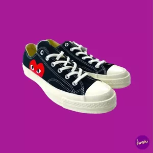 Converse x Comme des Garçons PLAY Chuck 70 Sneaker, schwarz, UK 8 / EU 41,5 - Bild 1 von 4