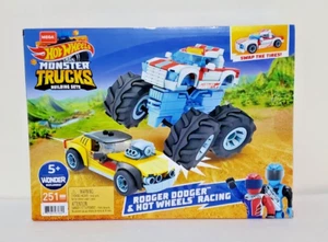 Mega Construx Monster Trucks Rodger Dodger & Hot Wheels Racing Set GYG22 - Picture 1 of 6