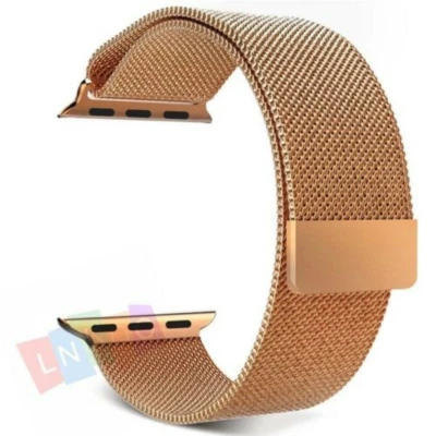 For Apple Watch 10 9 8 7 6 5 4 3 2 1 Mesh Stainless Steel iWatch Band Loop Strap - Image 1 of 4