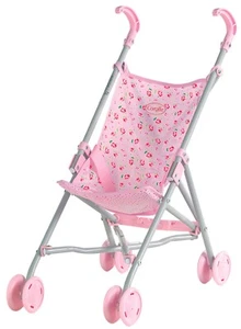 New Corolle Les Classiques Pink Floral Print Umbrella Doll Stroller - Picture 1 of 1