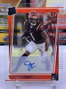 2021 Panini Clearly Donruss Ja'Marr Chase Rated Rookie Autograph Auto #63 - Picture 1 of 2