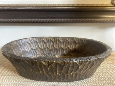 resin Large Dough Bowl Rustic Farmhouse - Image 1 of 4