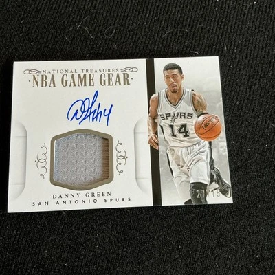 2014-15年国家宝藏丹尼·格林NBA比赛装备球衣签名#27/75 — 第 1/2 张图片