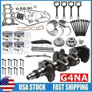 Kit de reconstrucción de revisión de motor G4NA con cigüeñal 23110-2E501 para Hyundai Kia 2,0 L - Imagen 1 de 19