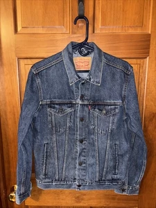 Vintage Levi’s Jacke 2 Taschen Blau Denim Jeans 80-90er Trucker Gr. Herren Small - Bild 1 von 6