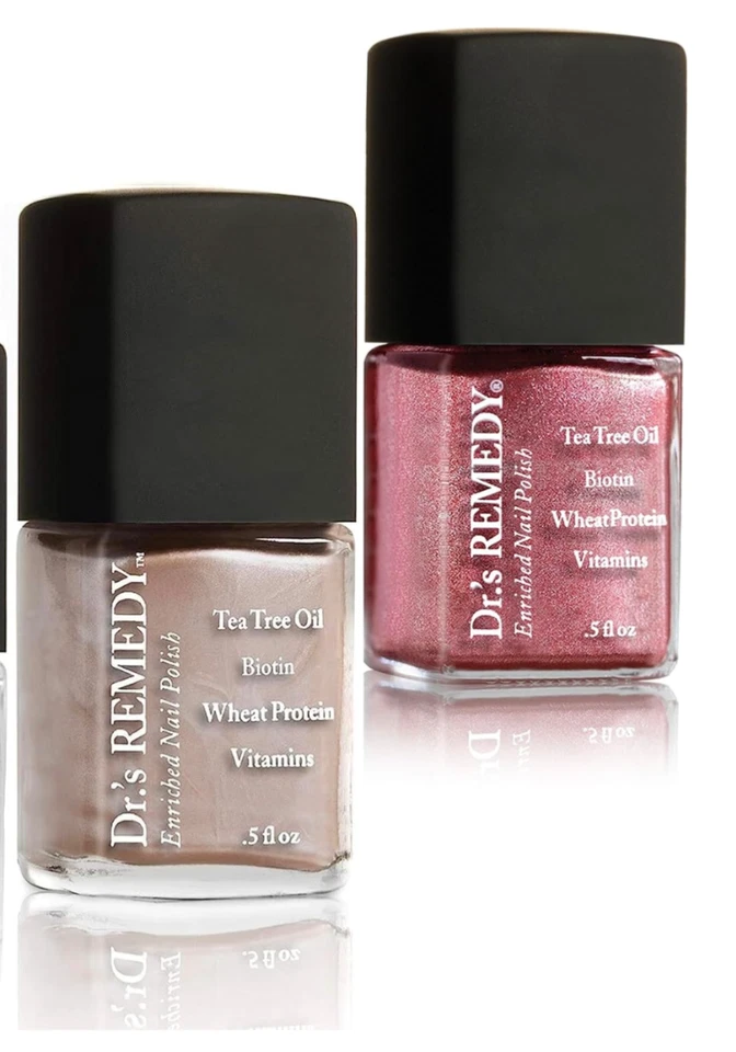 Dr’s Remedy Paquete de 3 Kit de Esmalte de Uñas TOTAL Dos en Uno/ROSA REFLECTANTE/ROSA POLARIZADO Foto 1 de 1