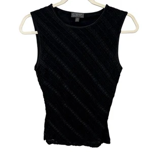 Classiques Entier Women's Black Lace Sleeveless Tank Top Size Small Y2K - Picture 1 of 7