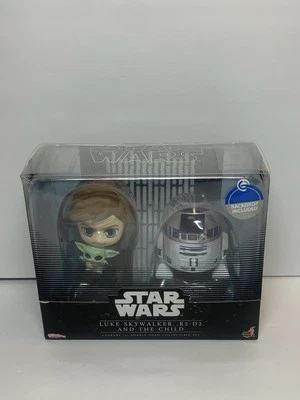 Star Wars Hot Toys Cosbaby Luke Skywalker R2-D2 El Niño Bobble Head Set Raro Foto 1 de 4