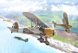 ✅ ITALERI 1437 - SCALA 1:72 FIAT C.R. 42 FALCO - BATTLE OF BRITAIN  - Foto 1 di 14