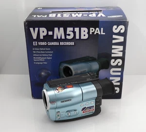 SAMSUNG VP-M51B CAMCORDER BOXED 8MM ANALOGUE VIDEO CAMERA VIDEO-8 TAPE - Picture 1 of 9