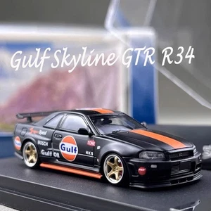 1:64 Nissan Skyline GT-R R34 Z-Tune Gulf - Black Racing Model Diecast by Fuji - Bild 1 von 10