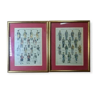 American and Confederate Uniforms Posters Framed 5"x7"9.5"x7.5" Frame - Picture 1 of 5