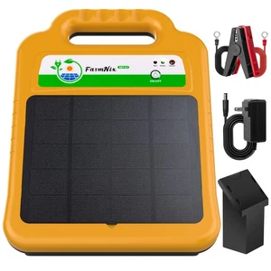 16KM Solar Powered Fence Charger Electric Fence Energizer For Livestock Horse - Picture 1 of 8