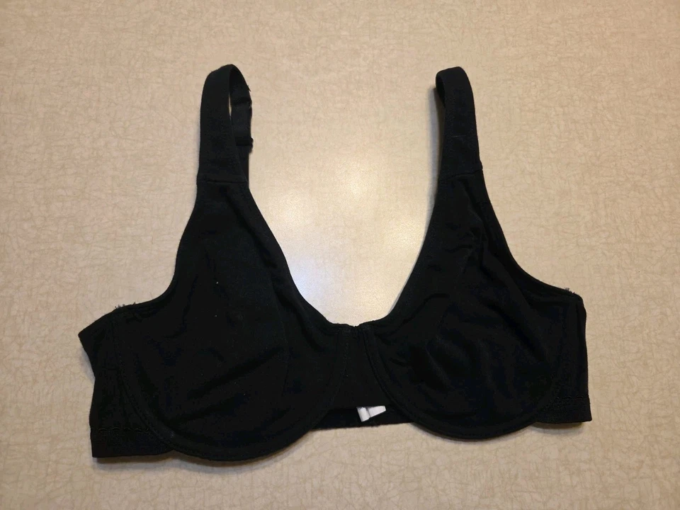 Sujetador de algodón Bestform 36B negro sin forro con aros Foto 1 de 4