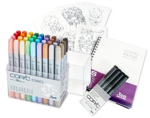 Copic Too Copic Ciao Start Box 36 Colors Made in Japan Multicolor Illustration M - Picture 1 of 8